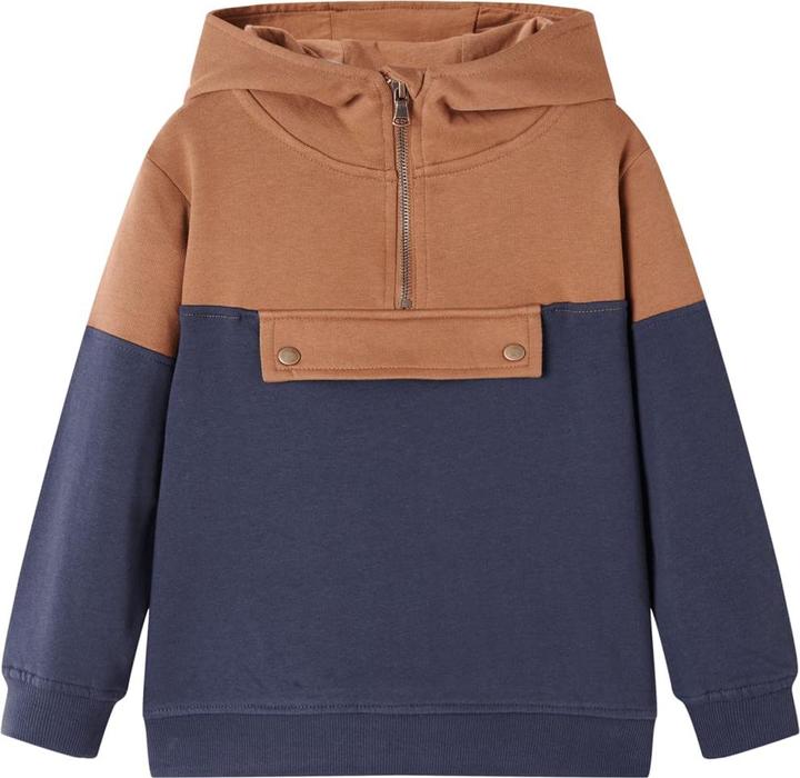 Actual product image VidaXL Children's hooded jumper with half zip (116)