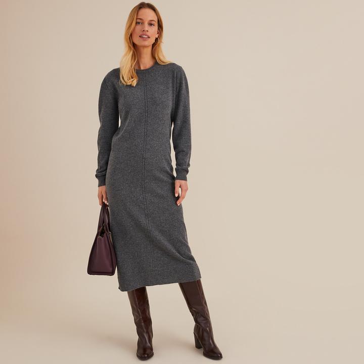 Image du produit Anne Weyburn Langärmeliges Wollkleid (38)