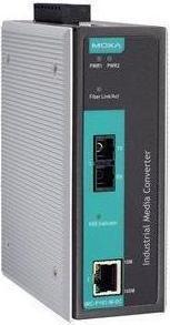 Actual product image Moxa IMC-P101-M-SC-T - PoE industrial media converter 10100BaseT(X) to 100BaseFX, multimode port with