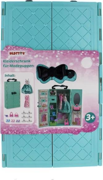 Produktbild Besttoy Kleiderschrank für Modepuppen - Türkis