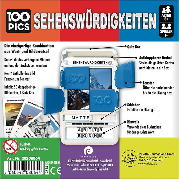Image du produit 100 Pics PICS Attractions touristiques (Allemand)