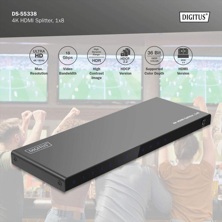 Produktbild Digitus 4K HDMI Splitter, 1x8