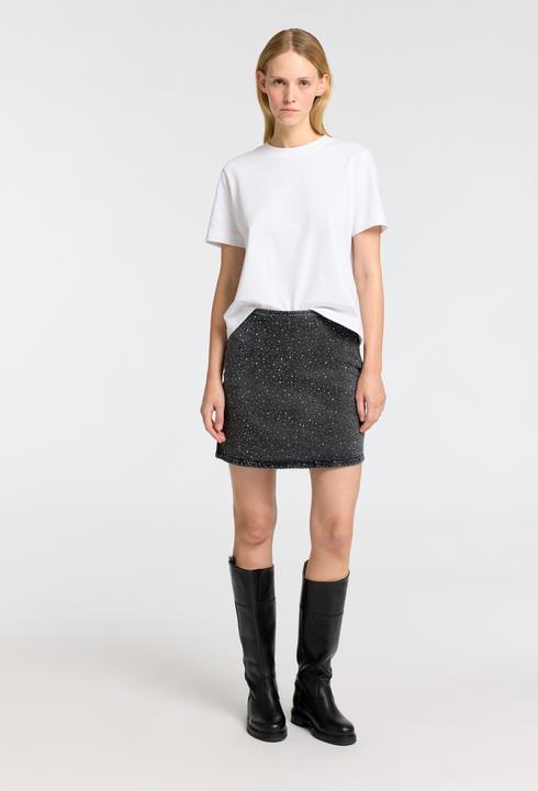 Produktbild Selected Femme Slfmerle Hw Short Black Denim Skirt (38)