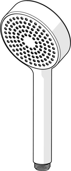 Actual product image Hansa Hansabasicjet hand shower, anti-calc technology, D= 95 mm, 1-jet, eco flow, 44610400 (1 Beam types, 9 l/min)