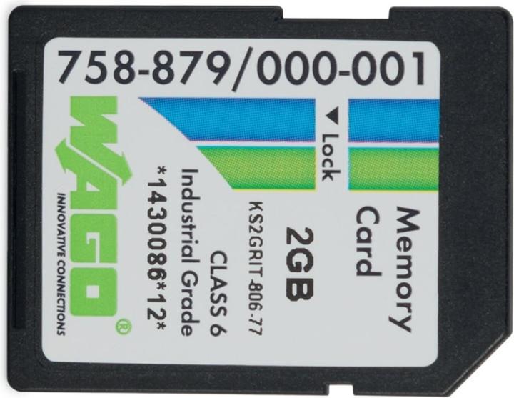 Wago 758-879/000-001 - 2 GB - SD - NAND - 20 MB/s - 17 MB/s - Black (1 GB, SD)
