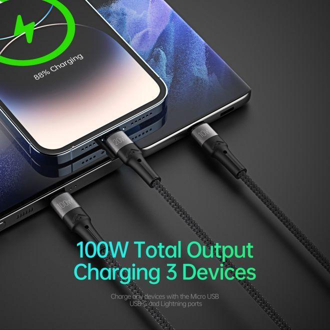 Produktbild Duzzona 3 in 1 USB Ladekabel (1.30 m)