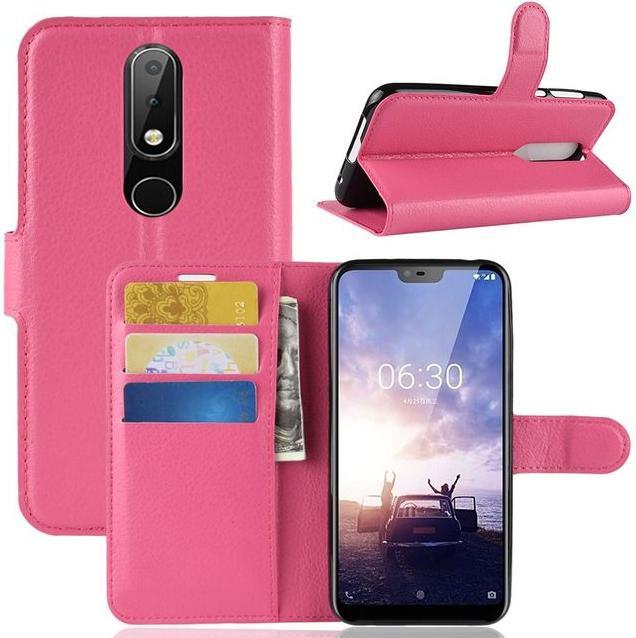 Actual product image MU Classic Litchi Leather Bookcover Series (Nokia 6.1 Plus)