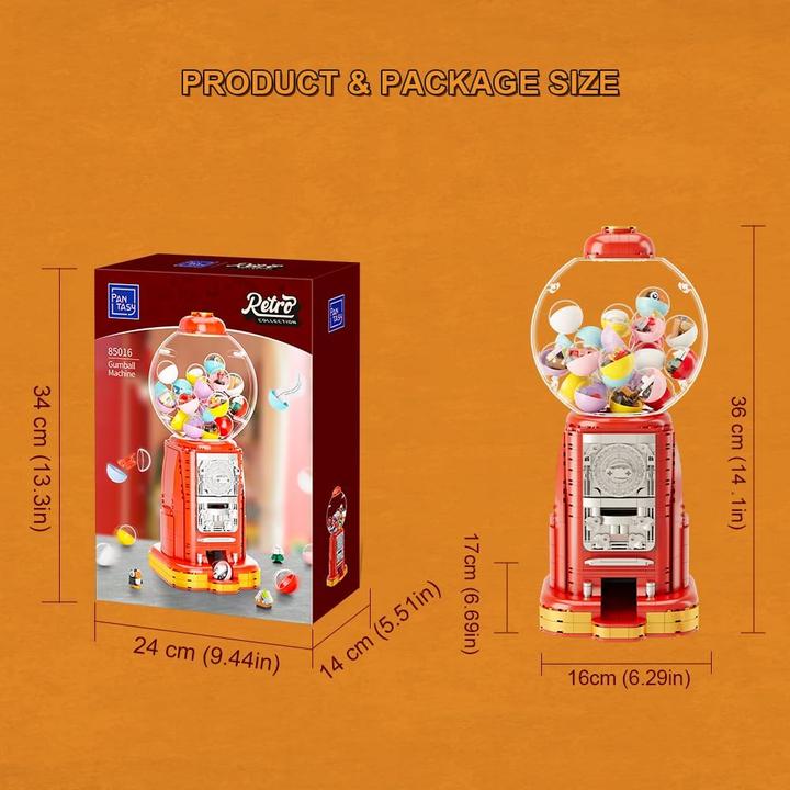 Actual product image Pantasy Original Retro Series Building Set Gumball Machine 34 cm