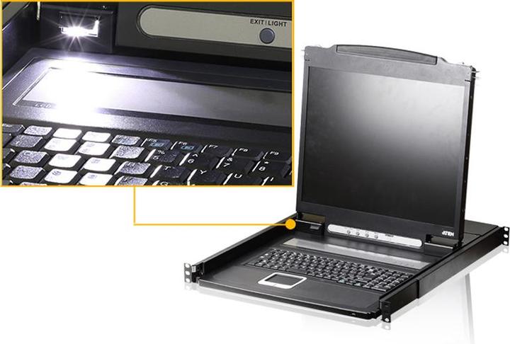Immagine prodotto Aten CL1000N console KVM, LCD, VGA, PS/2 USB, layout di tastiera F