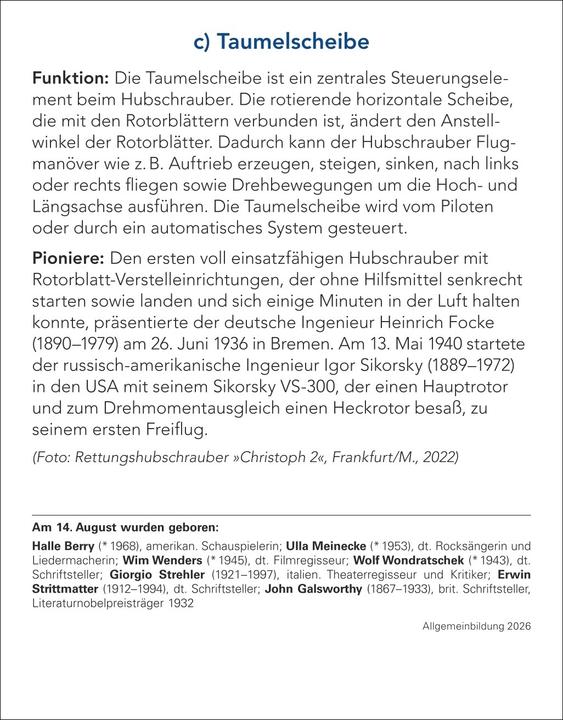 Immagine prodotto Harenberg Allgemeinbildung Tagesabreisskalender 2026 - Das tägliche Wissens-Quiz (Copertina morbida, Tedesco)