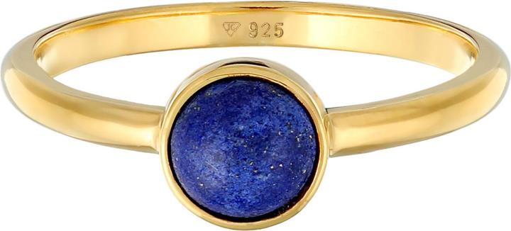 Produktbild Elli PREMIUM Ring Lapis Lazuli Edelstein Solitär 925 Silber (56, 925 Silber)