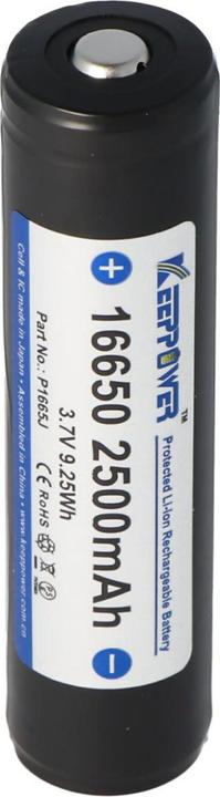 Actual product image Keeppower Battery 16650 or 17650 protected positive pole increased UR16650ZTA (1 pcs., 16650, 2500 mAh)