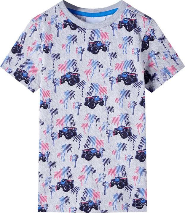 VidaXL Kinder-T-Shirt Grau Melange 92,Material: 100 (92)