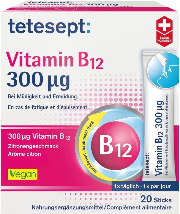 Produktbild Tetesept Vitamin B12 (20 Stück, Pulver, 70 g)