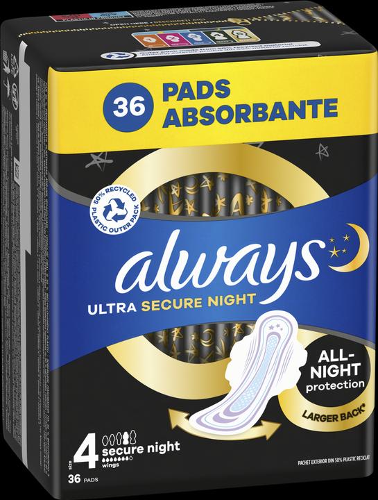 Immagine prodotto Always Ultra S Pads Night Wing 36CT (36 x, Assorbenti igienici)