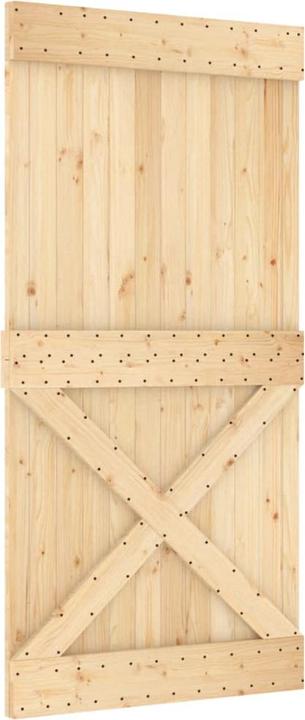 Produktbild VidaXL Schiebetür mit Beschlag 100x210 cm Massivholz Kiefer