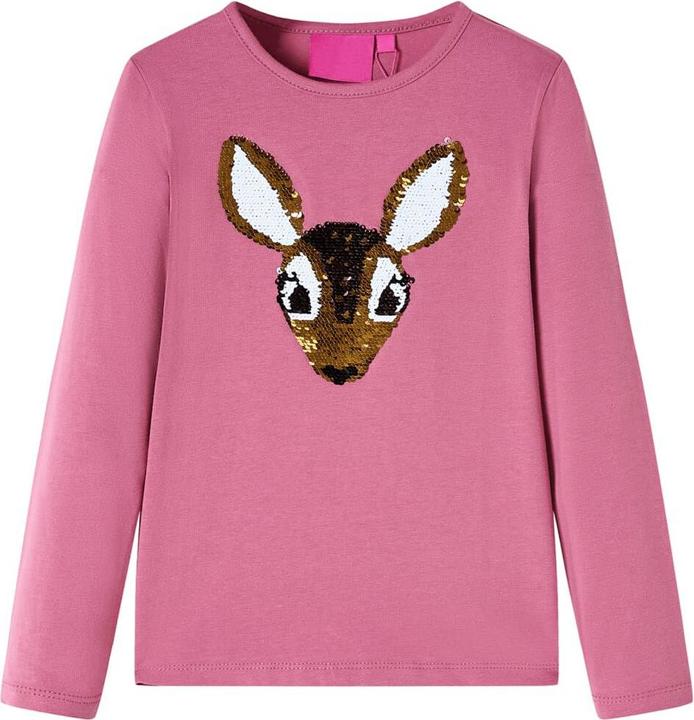Image du produit VidaXL Tee-shirt manches longues enfant rose framboise 116,Matière : 95 (116)