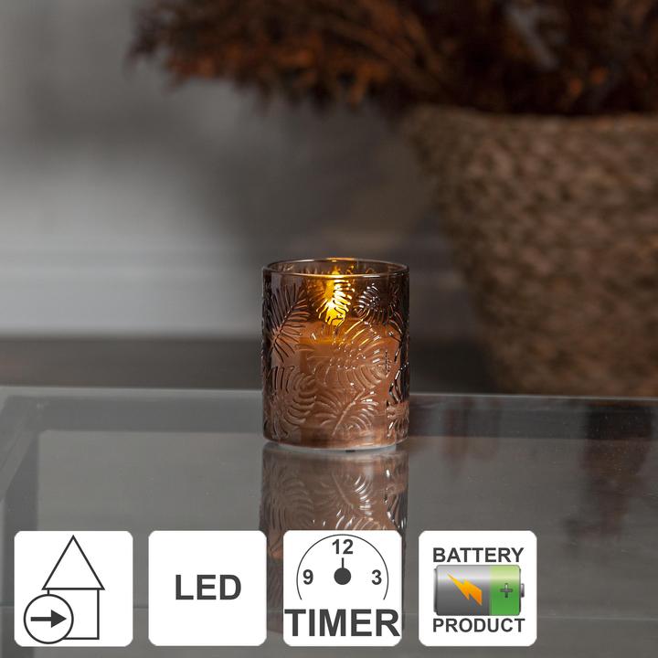 Produktbild Star Trading LED Pillar Kerze Flamme Leaf (1 x)