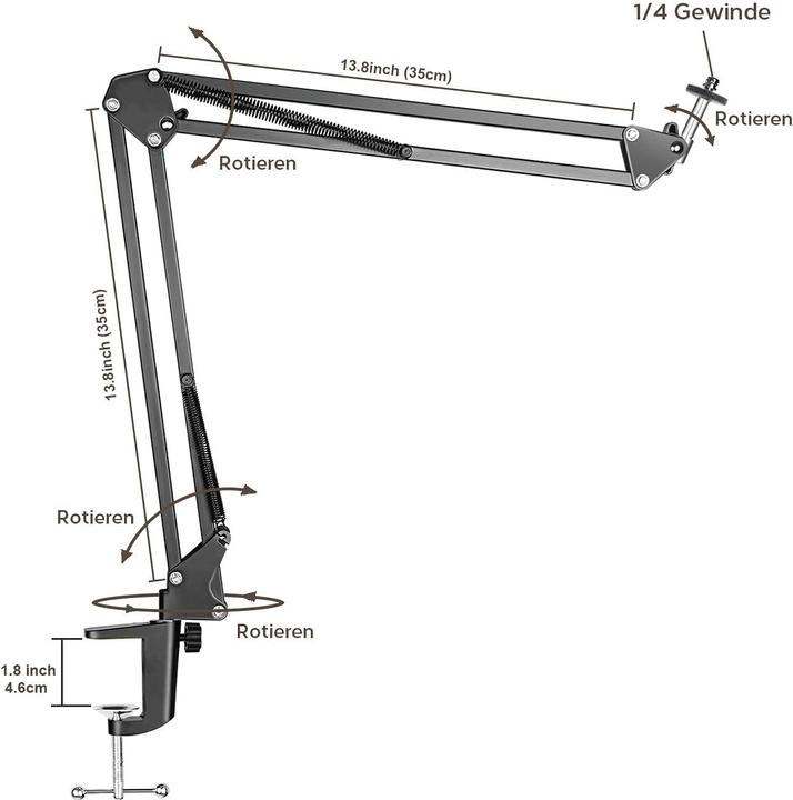 Produktbild Lento Overhead-Stativ für Kamera (Metall)