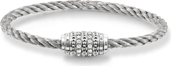 Thomas Sabo Armband Weisse Studs (1.40 cm, Silber 925)