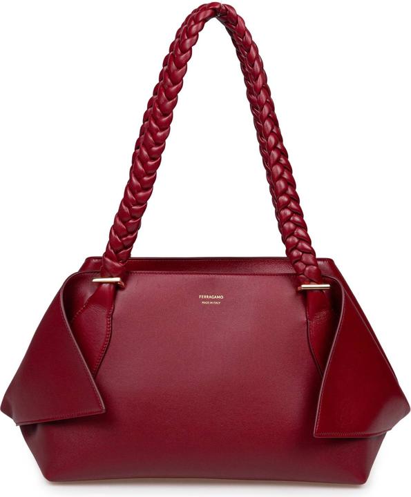 Image du produit Salvatore Ferragamo Ferragamo scarf sh m handbag in calfskin color burgundy