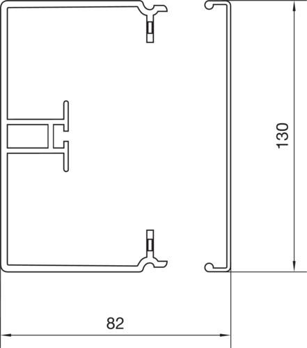 Actual product image Hager Cable routing trunking with equipment/partition wall installation option PVC FB (Cable hole, 200 cm)