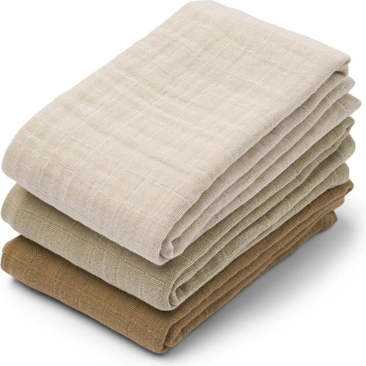 Actual product image Liewood 3Pack Mulltücher Sandy Mix (65 cm, 65 cm)