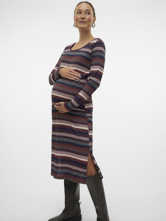 Produktbild Mamalicious Normal geschnitten Rundhals Midikleid Kleid (M)
