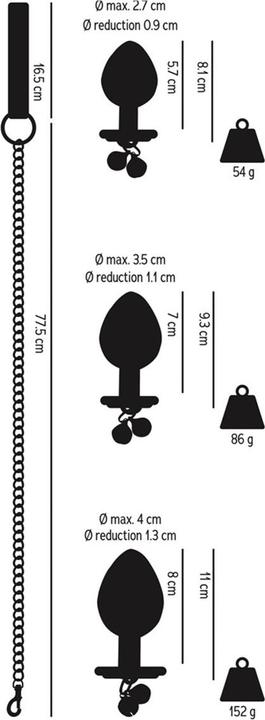 Produktbild You2Toys Butt plug set with a leash