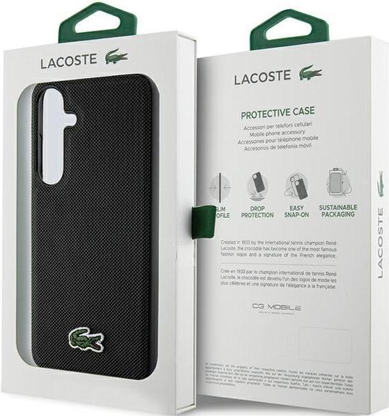 Immagine prodotto Lacoste LCHMS24MPVCK S24+ S926 czarny/nero custodia rigida Iconic Petit Pique MagSafe (Samsung Galaxy S24+)