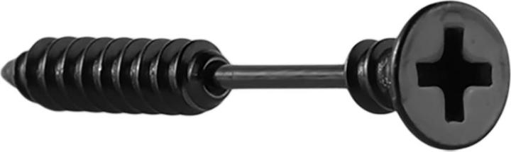 Star Piercing Micro Barbell Kreuzschlitzschraube schwarz (ohne Messing, Chirurgenstahl 316L)
