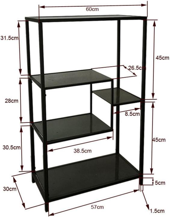 Image du produit Kare Design Etagère Loft doré 100x60 (60 x 100 x 30 cm)
