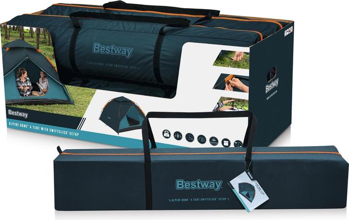 Produktbild Bestway Tent Polyester 2 Entrances 2 Exits 70/210/70x240x138 cm Camping 68142 (Kuppelzelt, 4.81 kg, 4 Personen)