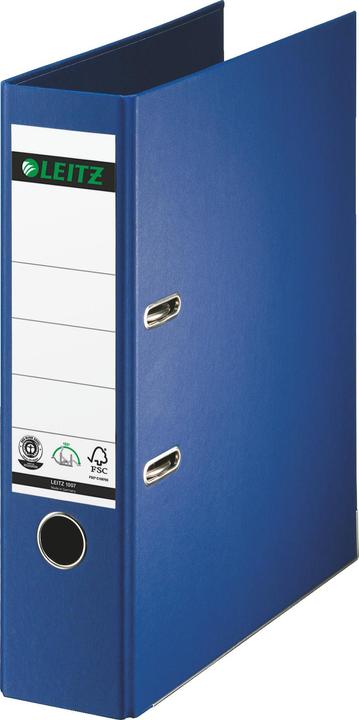 Immagine prodotto Leitz Cartella in carta solida, 180 gradi, DIN A4, 80 mm, copertina in cartone rigido blu, copertina in (A4, 80 mm, 1 Pezzo/i)