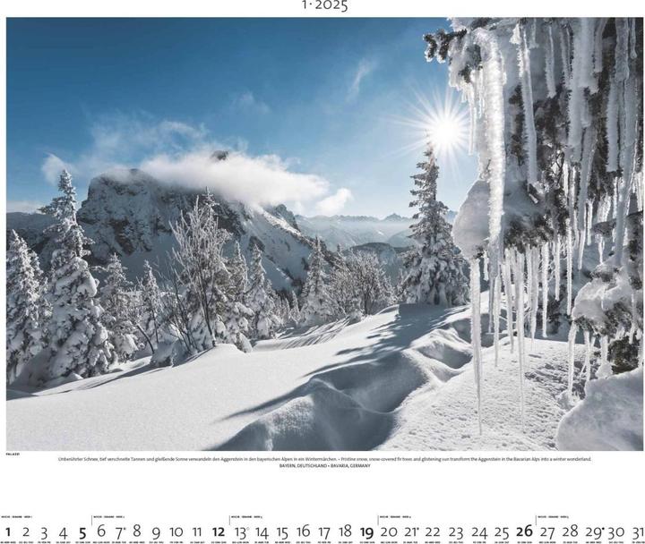 Image du produit Paysage en lumière 2025 - Calendrier illustré - Calendrier poster - 60x50 (50 x 60 cm, Couverture rigide, Allemand)