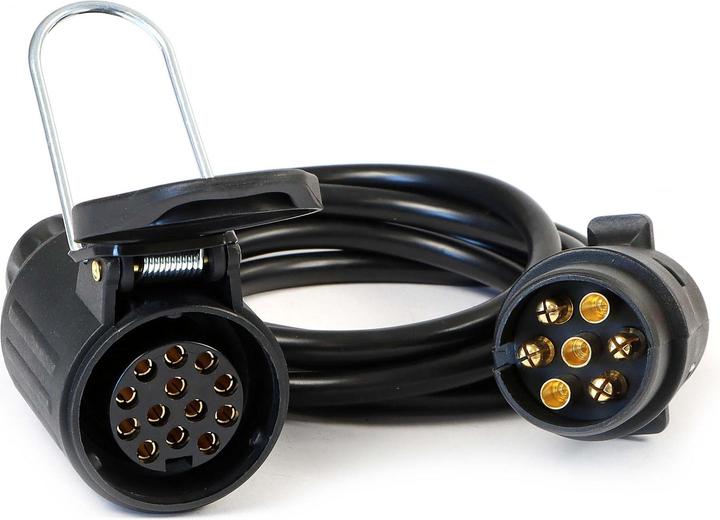 Produktbild Wiltec Verlängerungskabel 2m 7-polig 13-polig Anhängerkabel PVC Elektrokabel