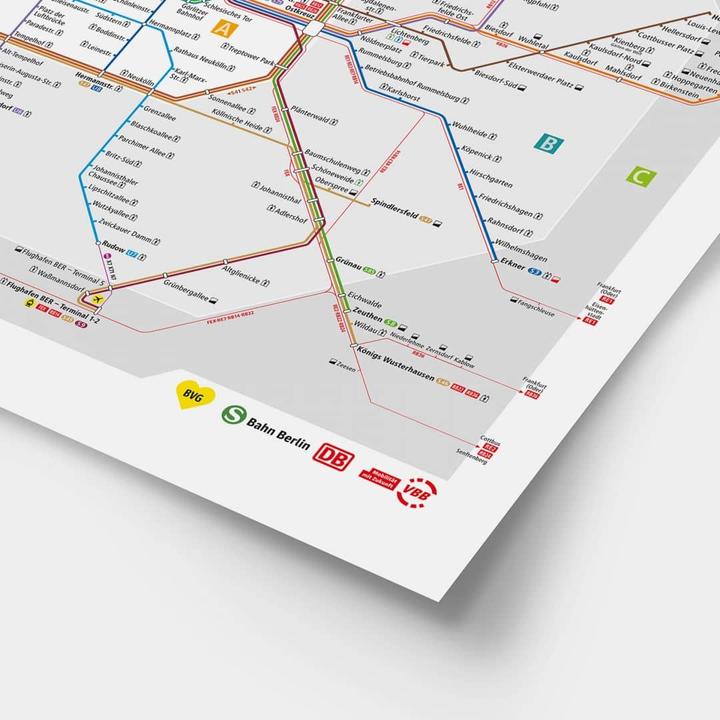 Produktbild BVG Berlin - Netzplan Berlin (150 x 120 cm)