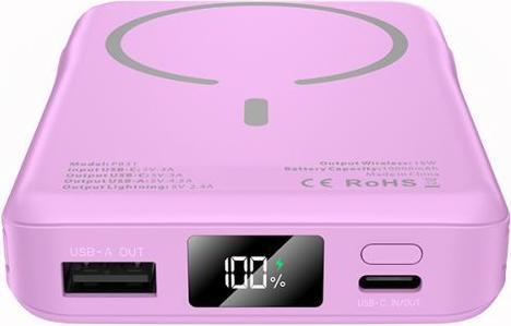 Image du produit Tech-Protect PB31 Banque d'alimentation MagSafe 10000mAH - Violet (10000 mAh, 15 W)