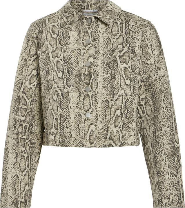 Vila Schlangenprint Jeansjacke