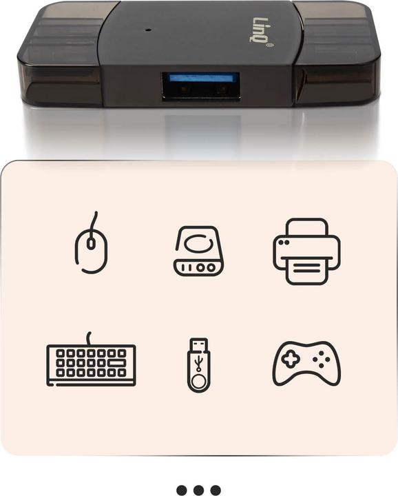 Produktbild LinQ USB-C- und Lightning auf USB-Buchse Adapter (USB, Lightning)
