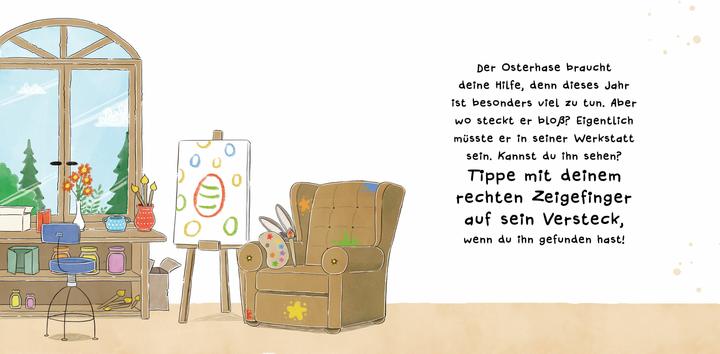 Produktbild Such den Osterhasen. Ein Oster-Mitmachbuch. Zum Schütteln, Schaukeln, Pusten, Klopfen und sehen, was (Deutsch, Nico Sternbaum, 2025)