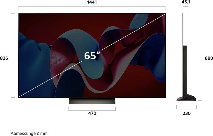 Actual product image LG OLED65C43LA 4K OLED evo TV 164 cm (65) (65", C4, OLED, 4K, 2024)