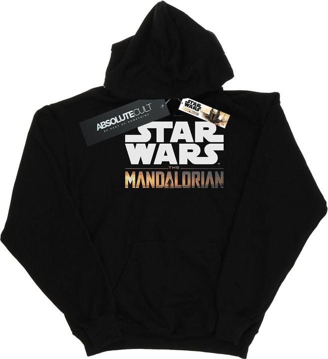 Immagine prodotto Star Wars The Mandalorian Logo Felpa con Cappuccio Ragazzi (140, 146)