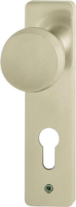 Actual product image Hoppe Knob short plate 58/202K Aluminium F2 Distance 72 mm PZ (Door handle)