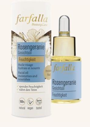 Image du produit Farfalla Huile visage hydratante Rosengeranie huile (15 ml, Huile visage)