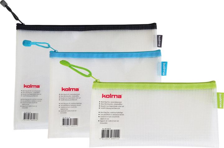Immagine prodotto Kolma Sacchetto a rete con cerniera a zip kiwi (23 x 11,5 cm, 1 x)
