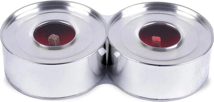 Actual product image müller Kerzen Metal tin with red wax 9.6 x 4.3 cm, Red, 2 pieces (2 pcs.)