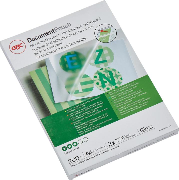 Actual product image GBC DOCUMENT POUCH - hot-laminating film pouches (A4, 200 Piece, 75 µm)