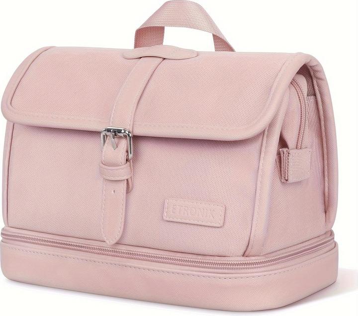 Only-Bags.Store Nylon-Reise-Makeup-Tasche mit grosser Öffnung, wasser- und staubdichtes Kosmetik-Etui mit separatem