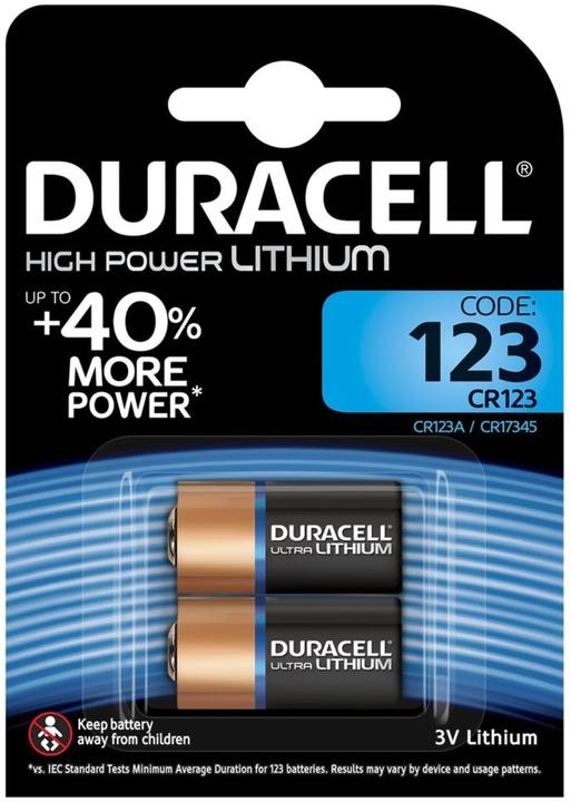 Immagine prodotto Duracell High Power Lithium (2 pz., CR123A, 1400 mAh)